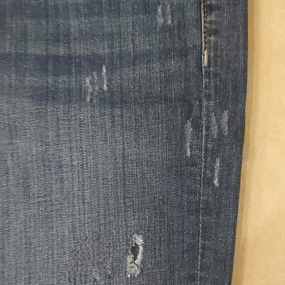 LOFT Medium Blue Distressed Straight Leg Jeans - Picture 3 of 11